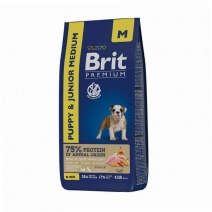 Brit Premium Puppy and Junior Medium(Курица) 8кг